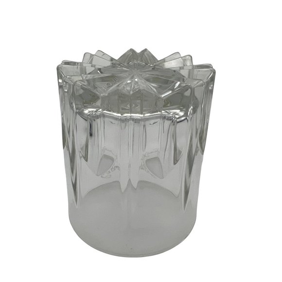 Crown Royal Lowball Whiskey Glass Diamond Starburst Pattern Italy 3.5" - Picture 6 of 7